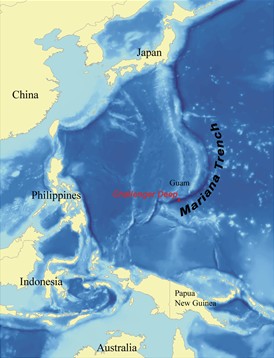 Marianas Trench in the South Pacific 