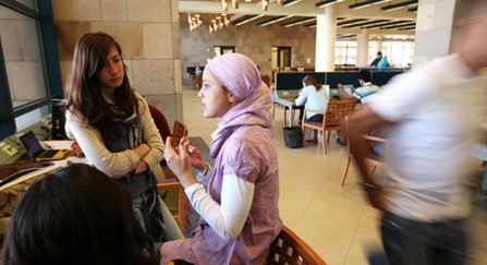 The library at the American University of Cairo, which aspires to teach students new ways to learn and to think for themselves. 