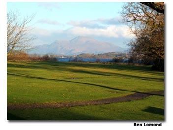 The sun shines on rare occasions at Loch Lomond, 